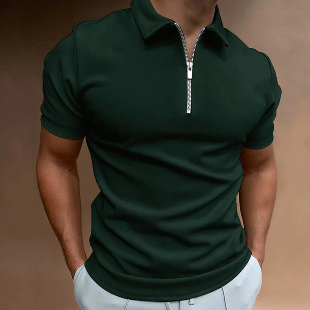 Adam | Koszulka polo męska z zamkiem przewiewna - Image 3