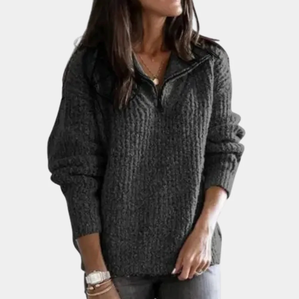 Adrianna | Sweter damski zimowy z półzamkiem - Image 3