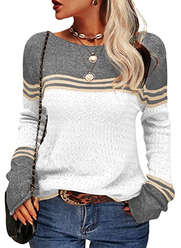 Agnieszka | Sweter damski w paski - Image 15