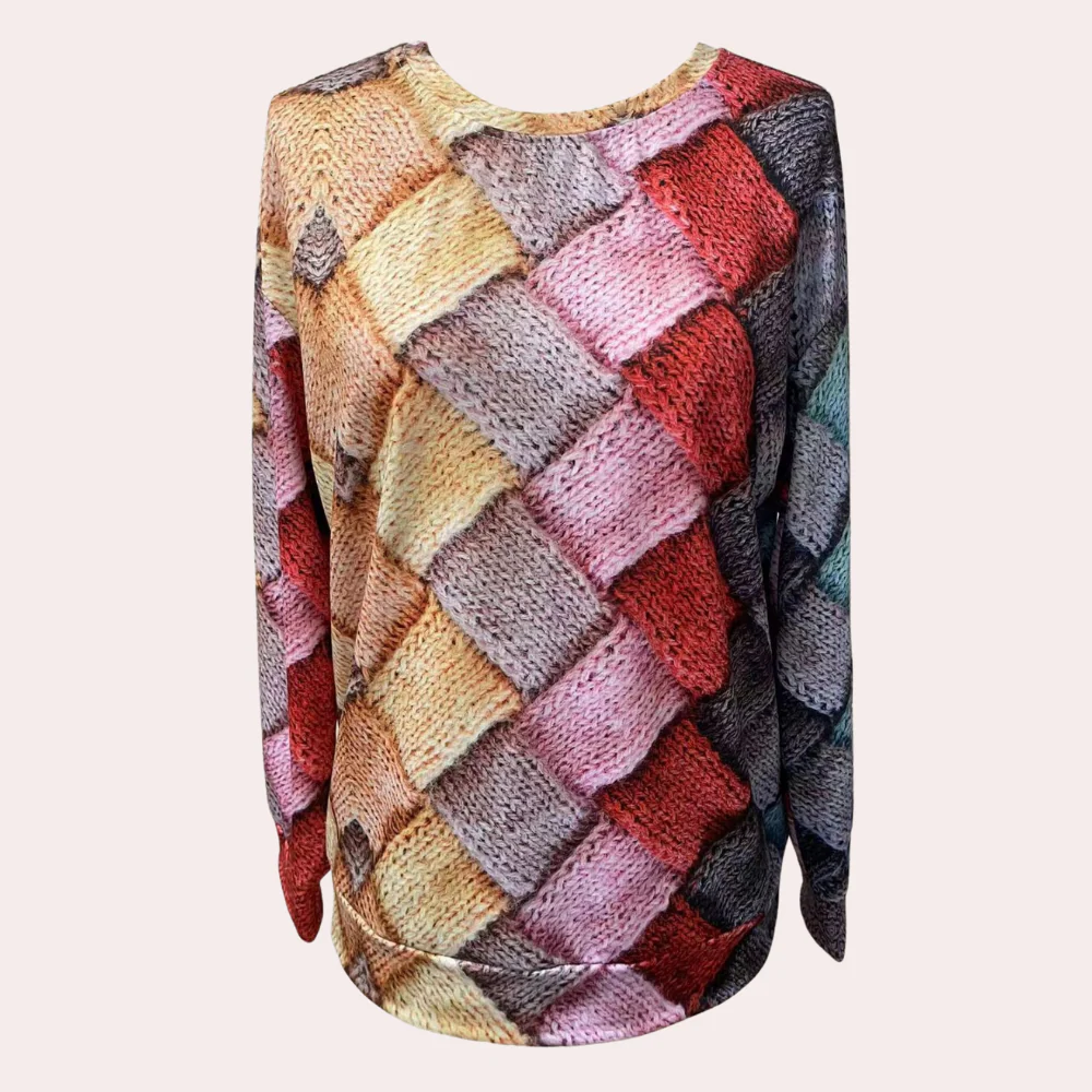 Ala | Sweter damski zimowy z nadrukiem - Image 5