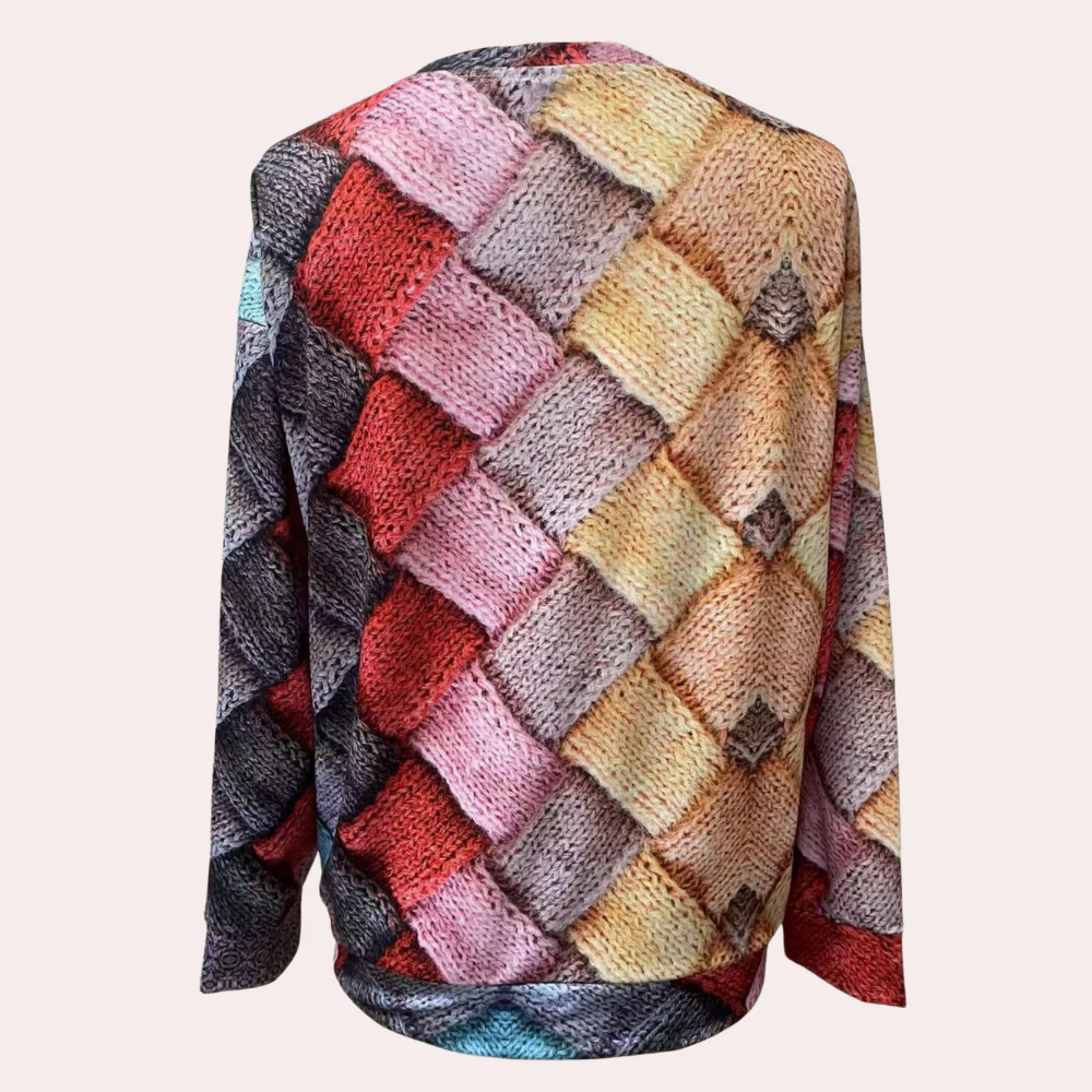 Ala | Sweter damski zimowy z nadrukiem - Image 6