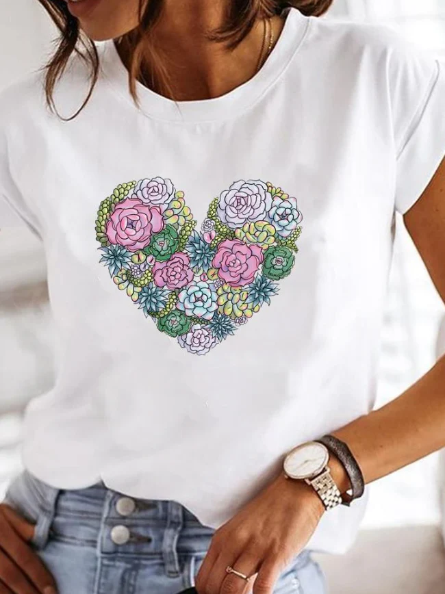 Aneta | Biały T-shirt damski z krótkim rękawem - Image 4