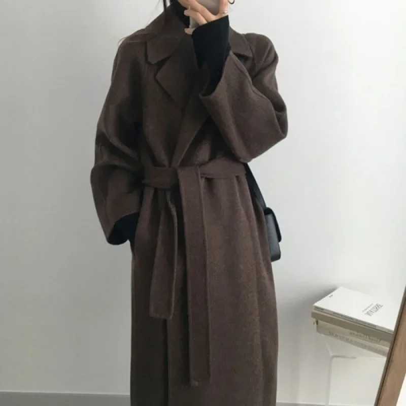 Aniela | Płaszcz damski długi elegancki - Image 8