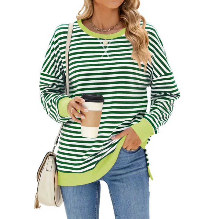 Aurelia | Sweter damski w paski - Image 2
