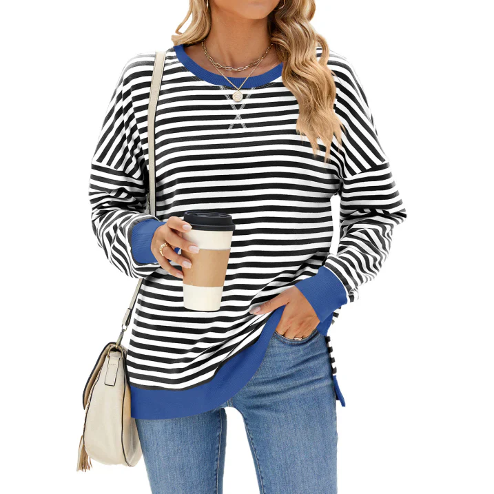 Aurelia | Sweter damski w paski - Image 3