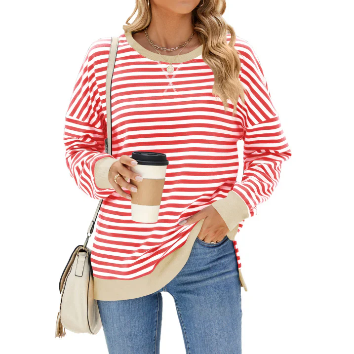 Aurelia | Sweter damski w paski - Image 5