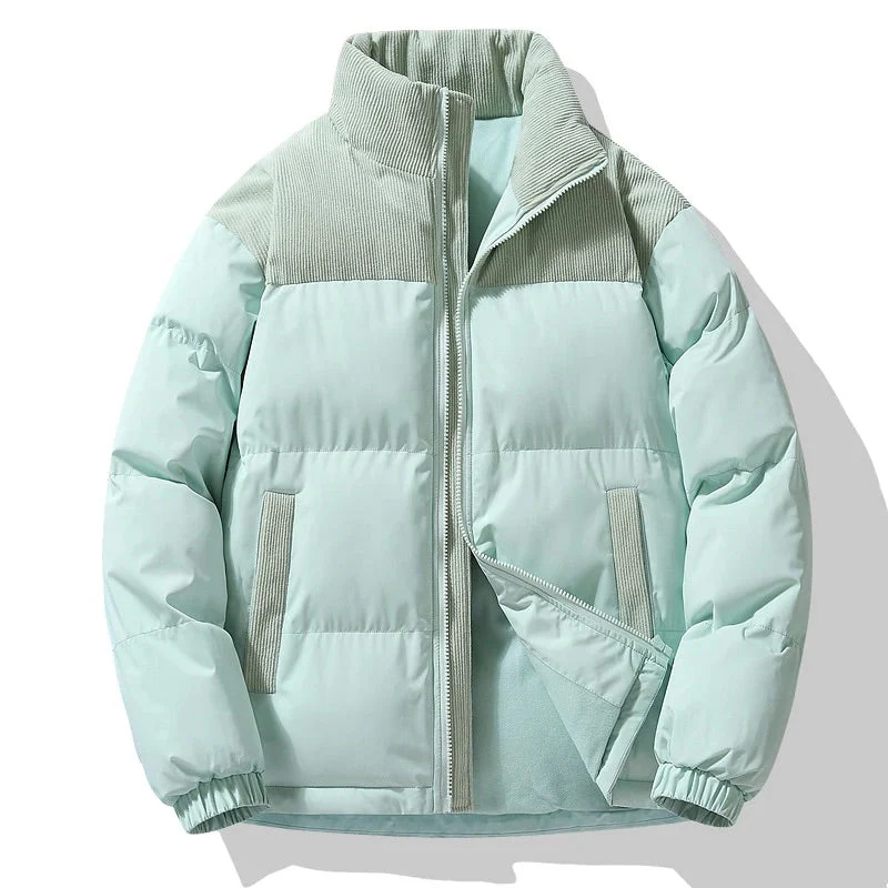 Bartosz | Pikowana kurtka zimowa męska w stylu color block - Image 4