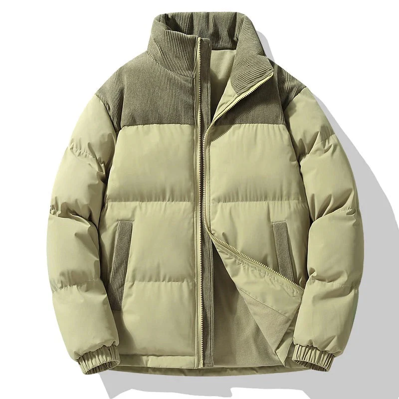 Bartosz | Pikowana kurtka zimowa męska w stylu color block - Image 5