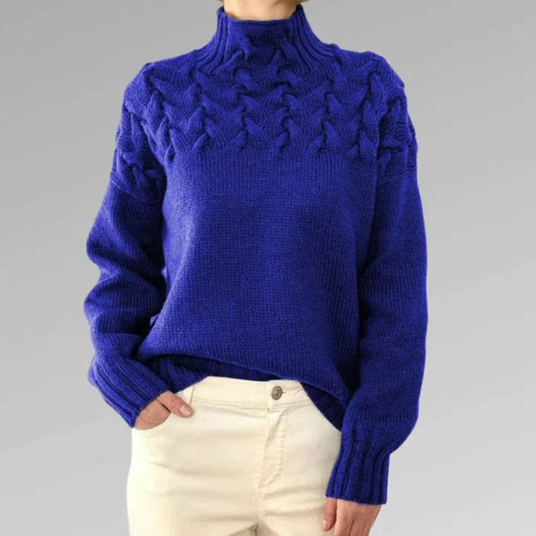 Basia | Ciepły sweter damski zimowy z golfem oversize - Image 10