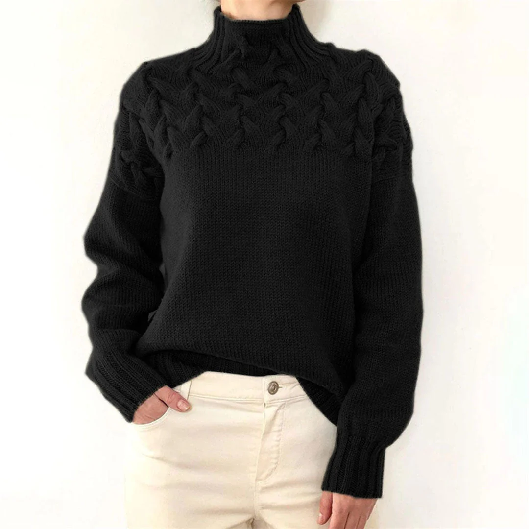 Basia | Ciepły sweter damski zimowy z golfem oversize - Image 11