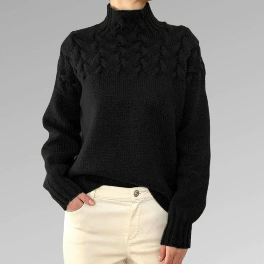 Basia | Ciepły sweter damski zimowy z golfem oversize - Image 12