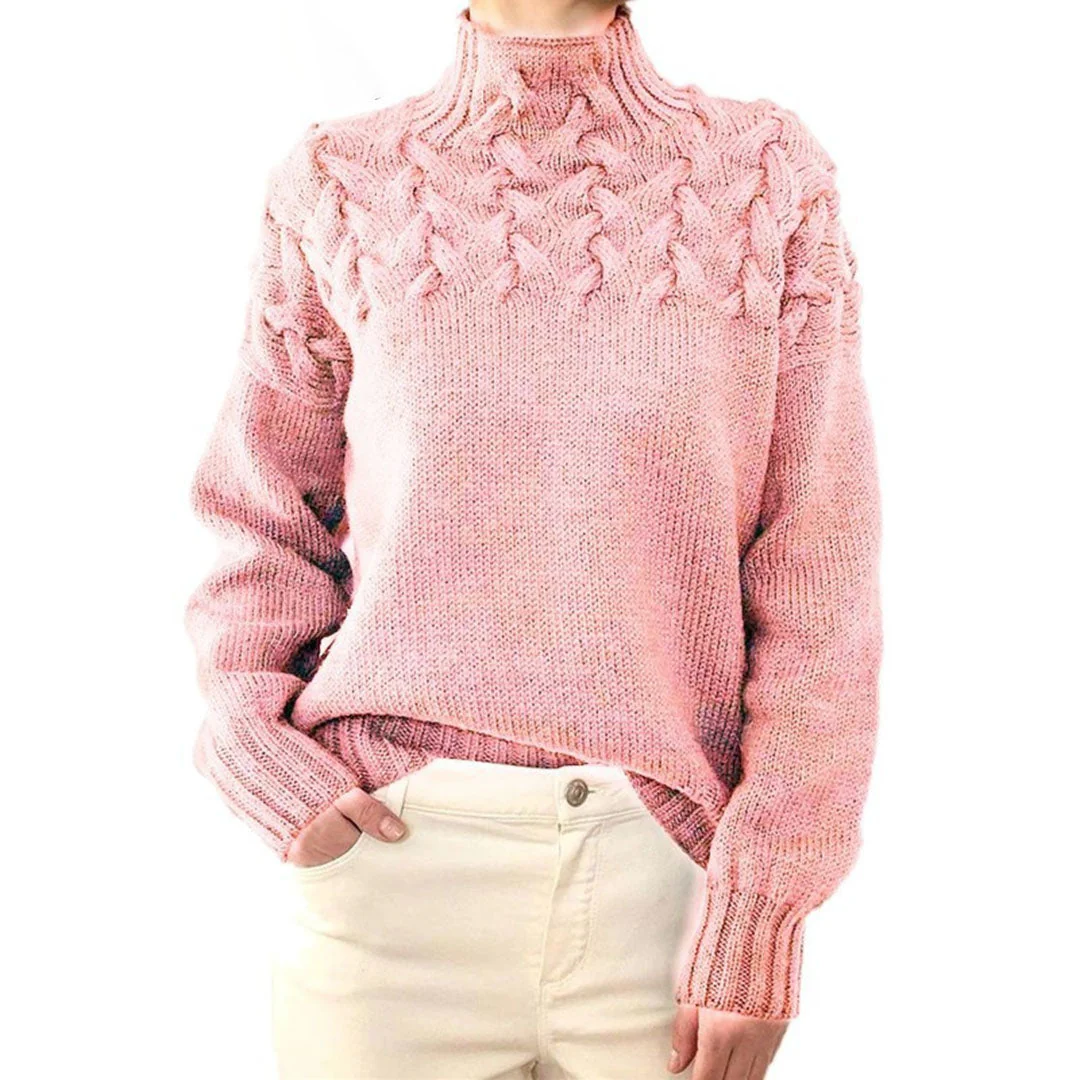 Basia | Ciepły sweter damski zimowy z golfem oversize - Image 3