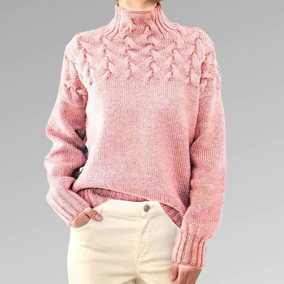 Basia | Ciepły sweter damski zimowy z golfem oversize - Image 4