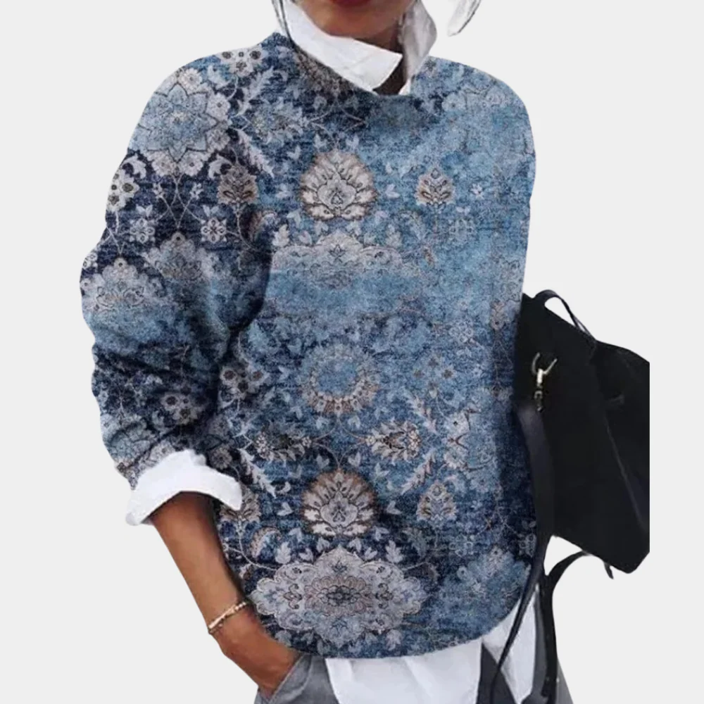 Daria | Sweter damski zimowy z nadrukiem - Image 3