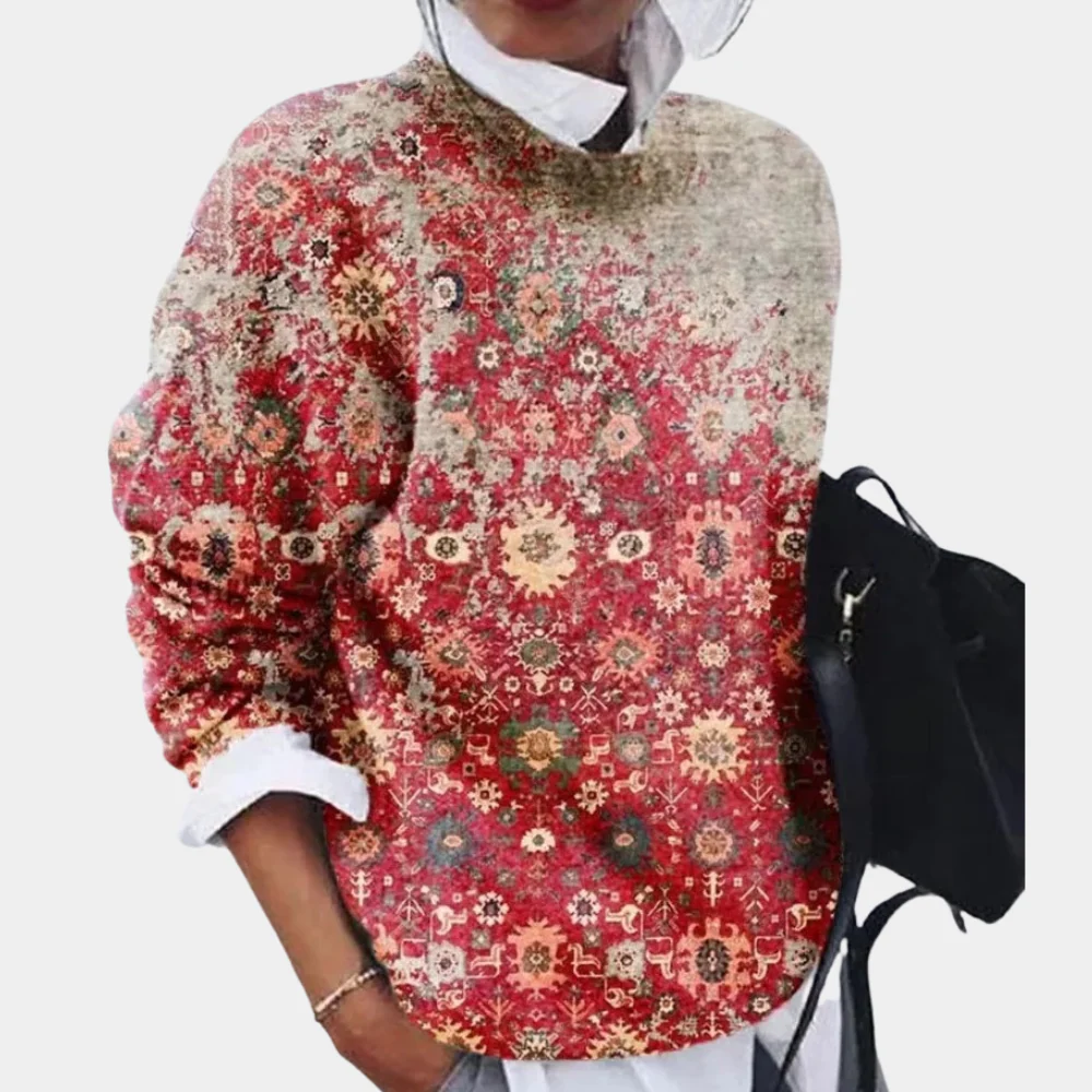 Daria | Sweter damski zimowy z nadrukiem - Image 4