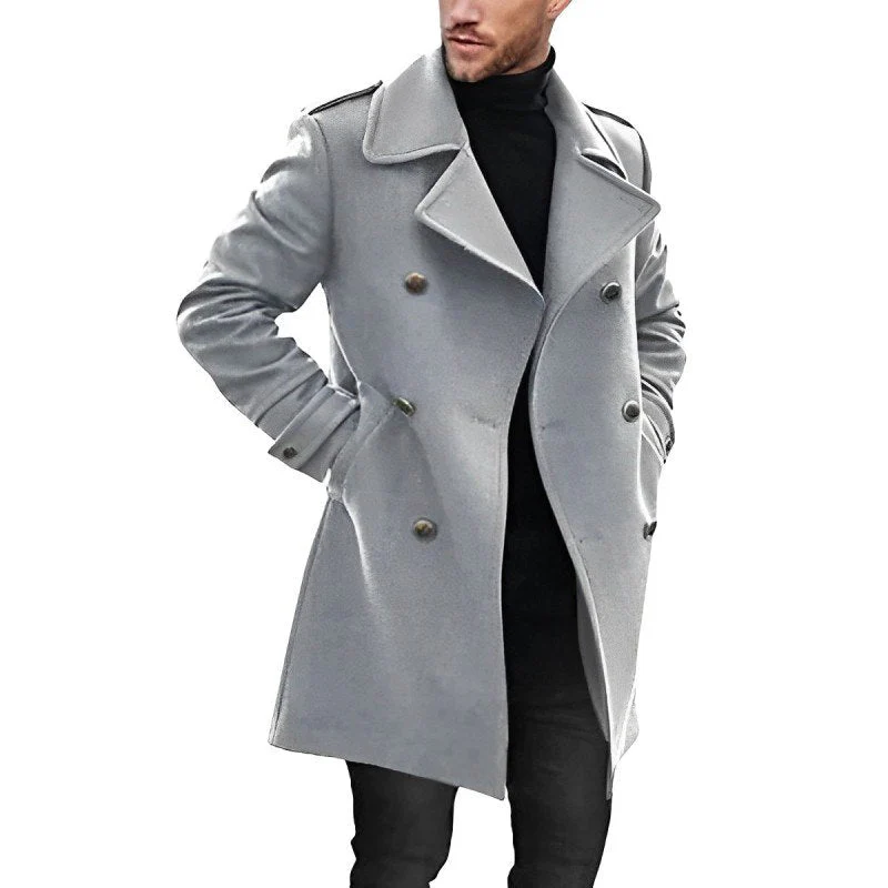 Dawid | Wełniany peacoat zimowy męski - Image 3