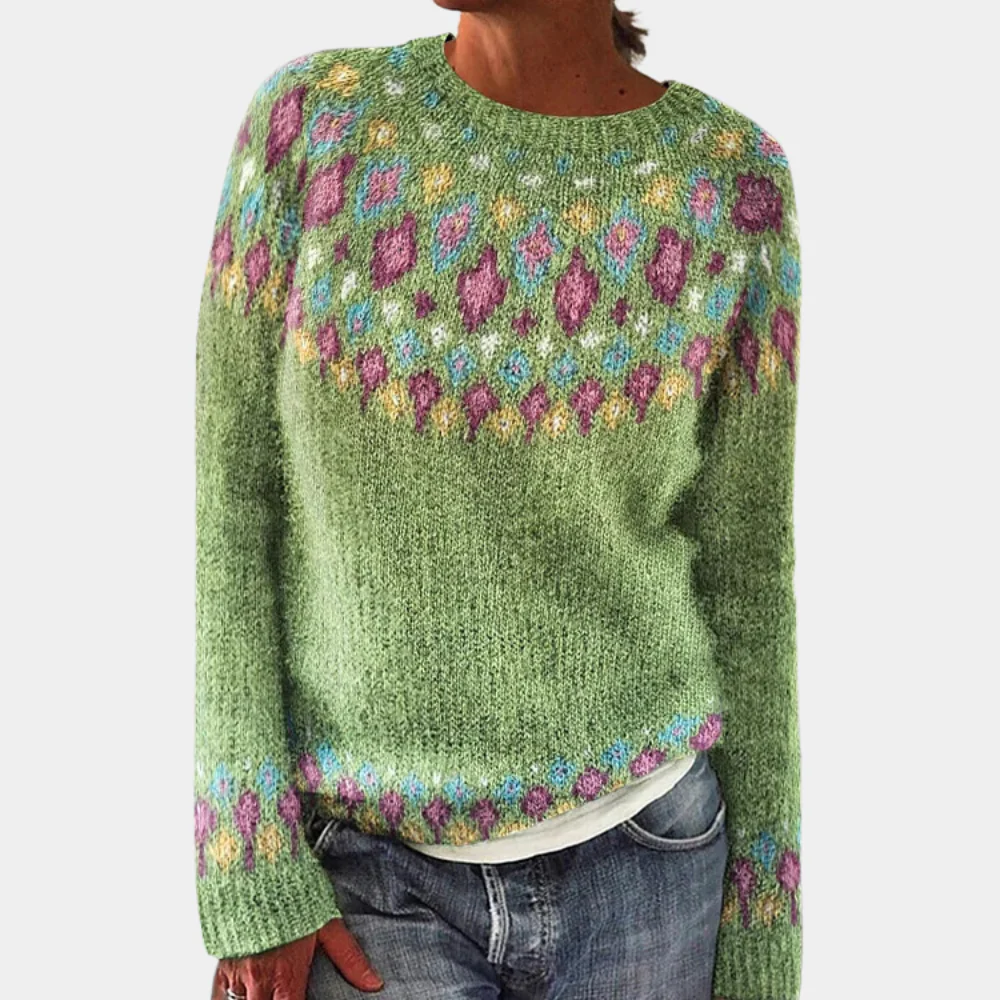 Eliza | Sweter damski zimowy z wzorem skandynawskim - Image 3