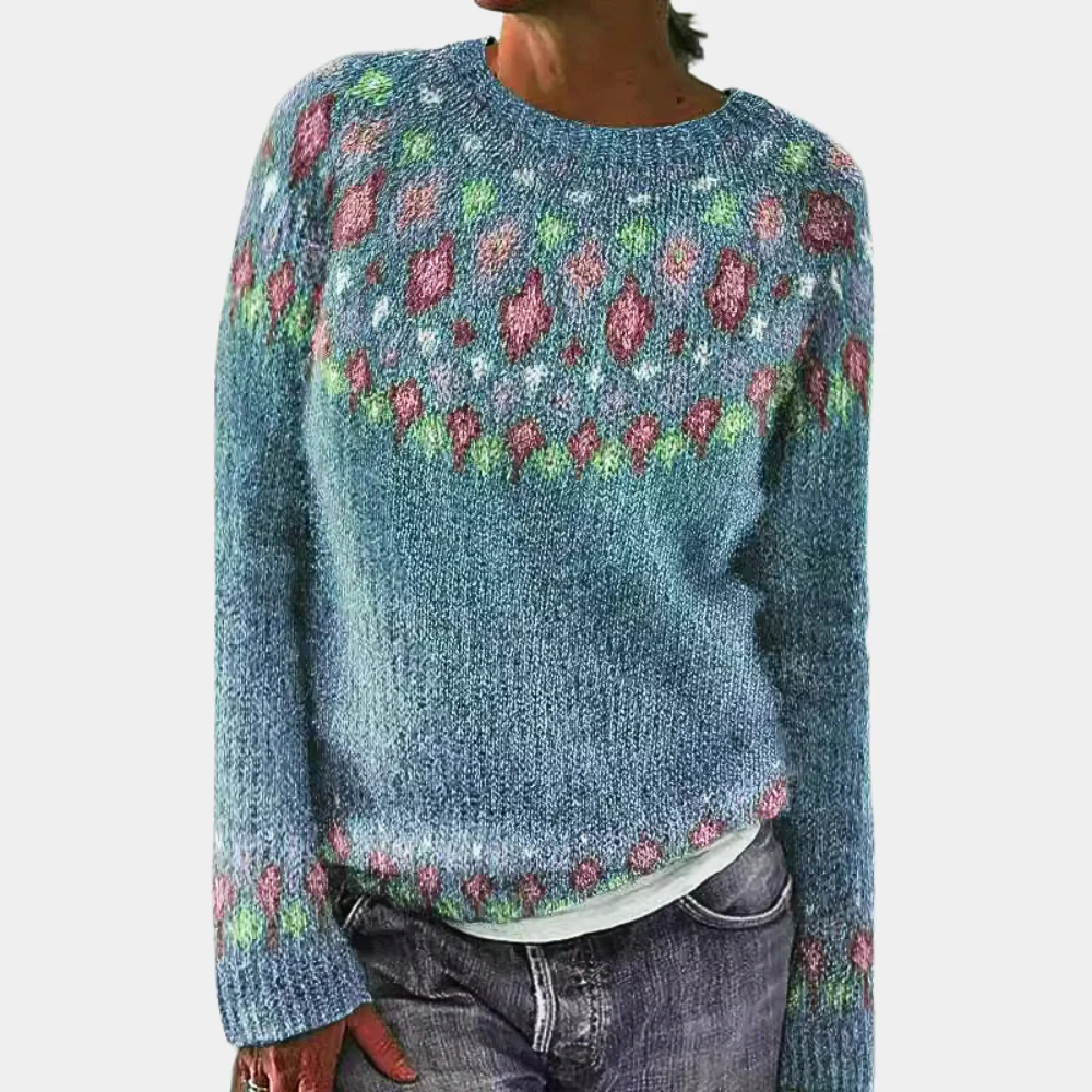 Eliza | Sweter damski zimowy z wzorem skandynawskim - Image 4