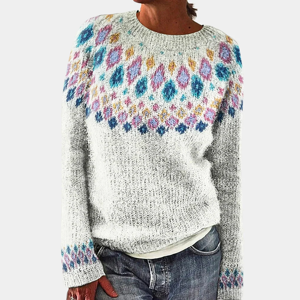 Eliza | Sweter damski zimowy z wzorem skandynawskim - Image 6