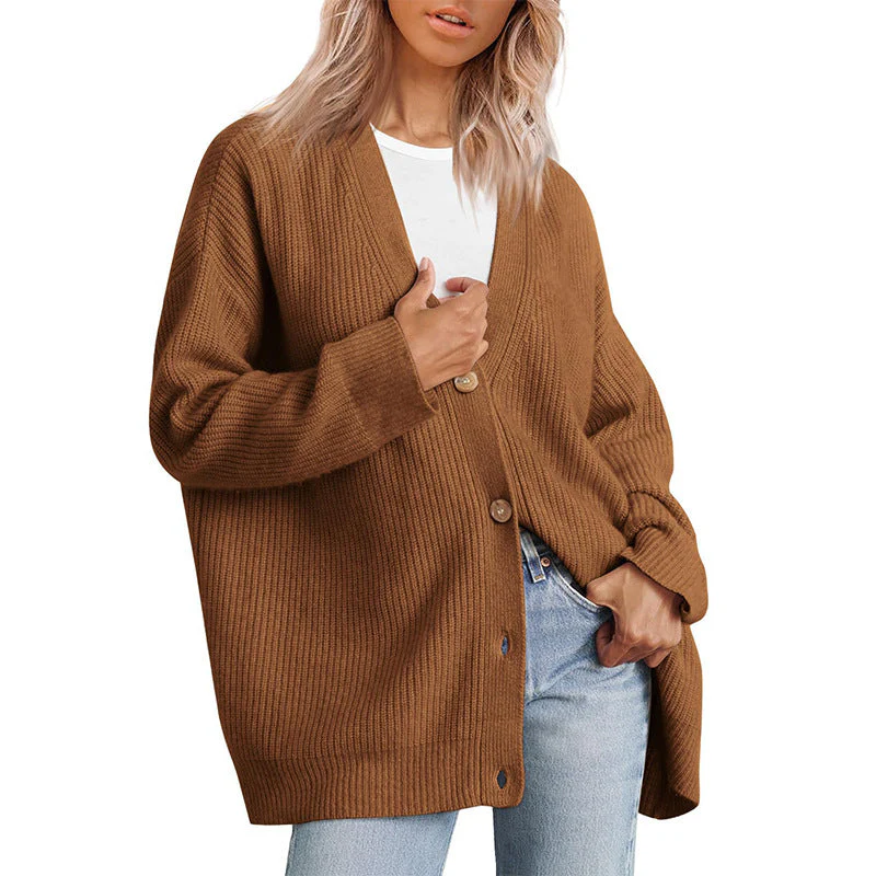 Elwira | Kardigan damski oversize w paski - Image 11