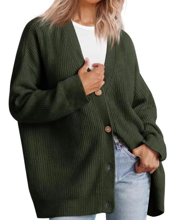 Elwira | Kardigan damski oversize w paski - Image 5
