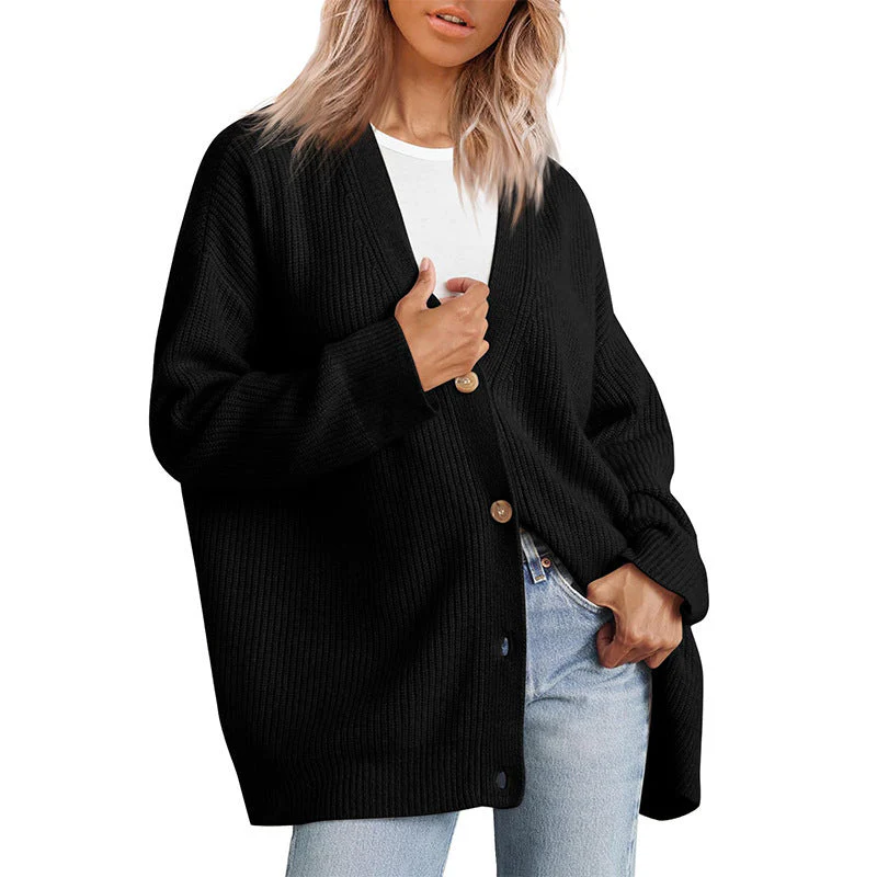 Elwira | Kardigan damski oversize w paski - Image 6