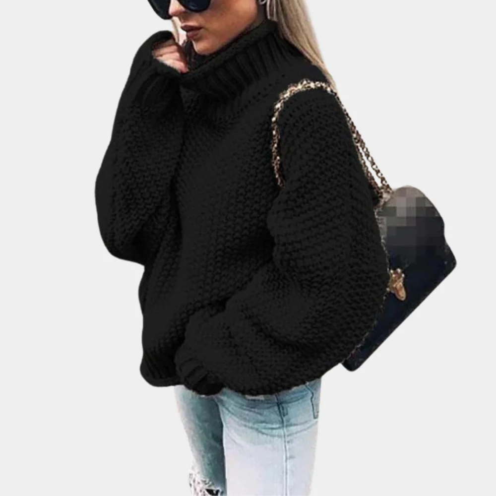 Fela | Gruby sweter damski zimowy z golfem oversize - Image 3