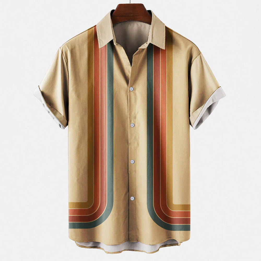Filip | Letnia koszula retro męska z krótkim rękawem - Image 3