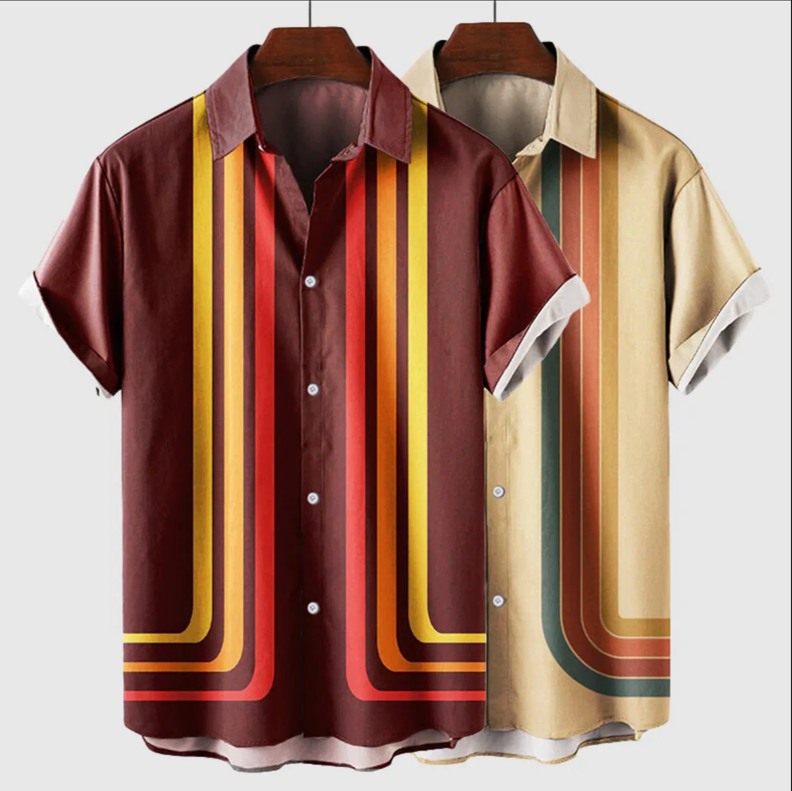 Filip | Letnia koszula retro męska z krótkim rękawem - Image 4