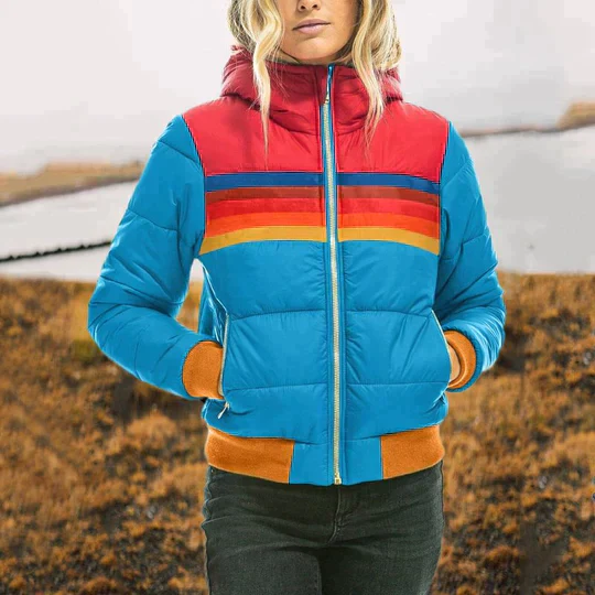 Jagoda | Pikowana kurtka damska zimowa typu bomber - Image 4