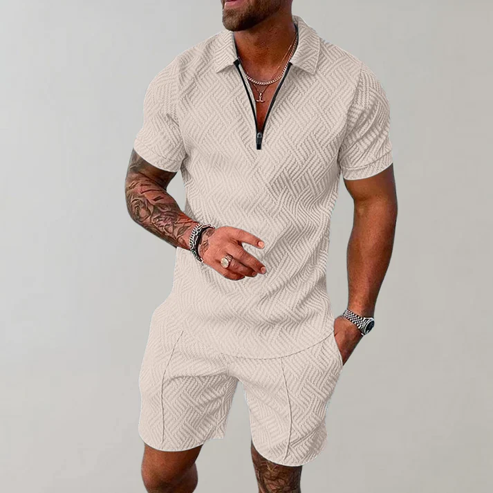 Jakub | Casualowy zestaw męski polo i szorty - Image 3