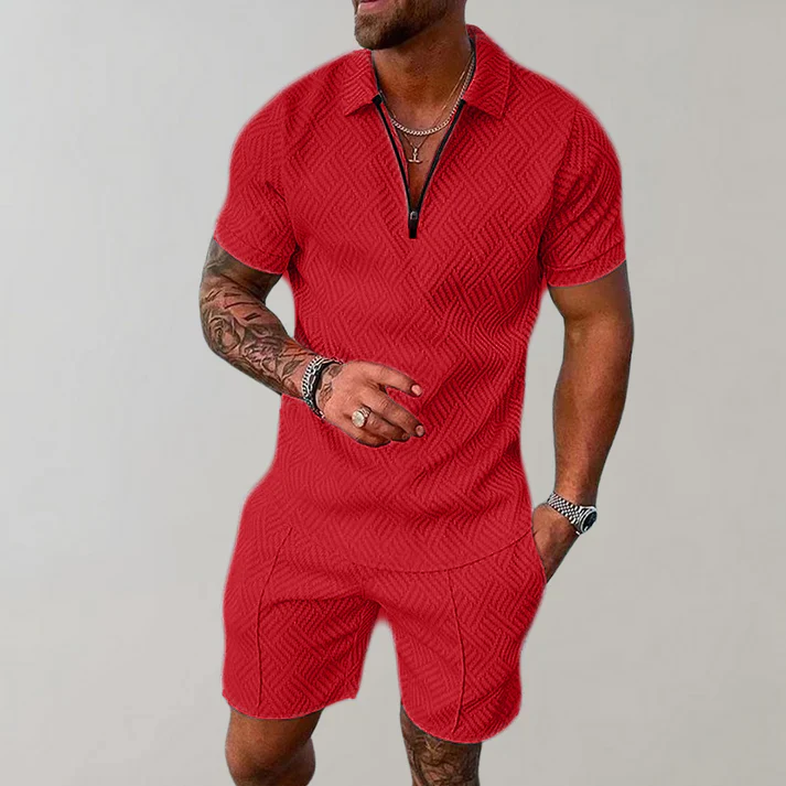Jakub | Casualowy zestaw męski polo i szorty - Image 5