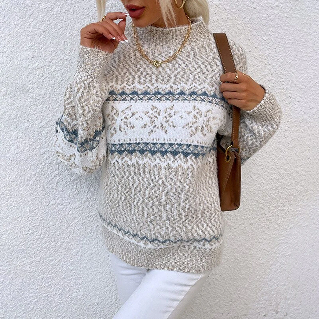 Jimena | Sweter damski zimowy w śnieżynkowy wzór - Image 4