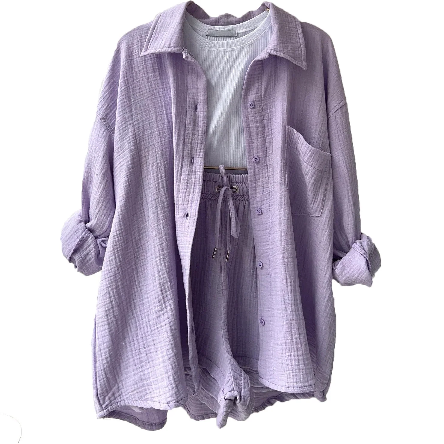 Jolanta | Elegancki bawełniany komplet damski - Image 11