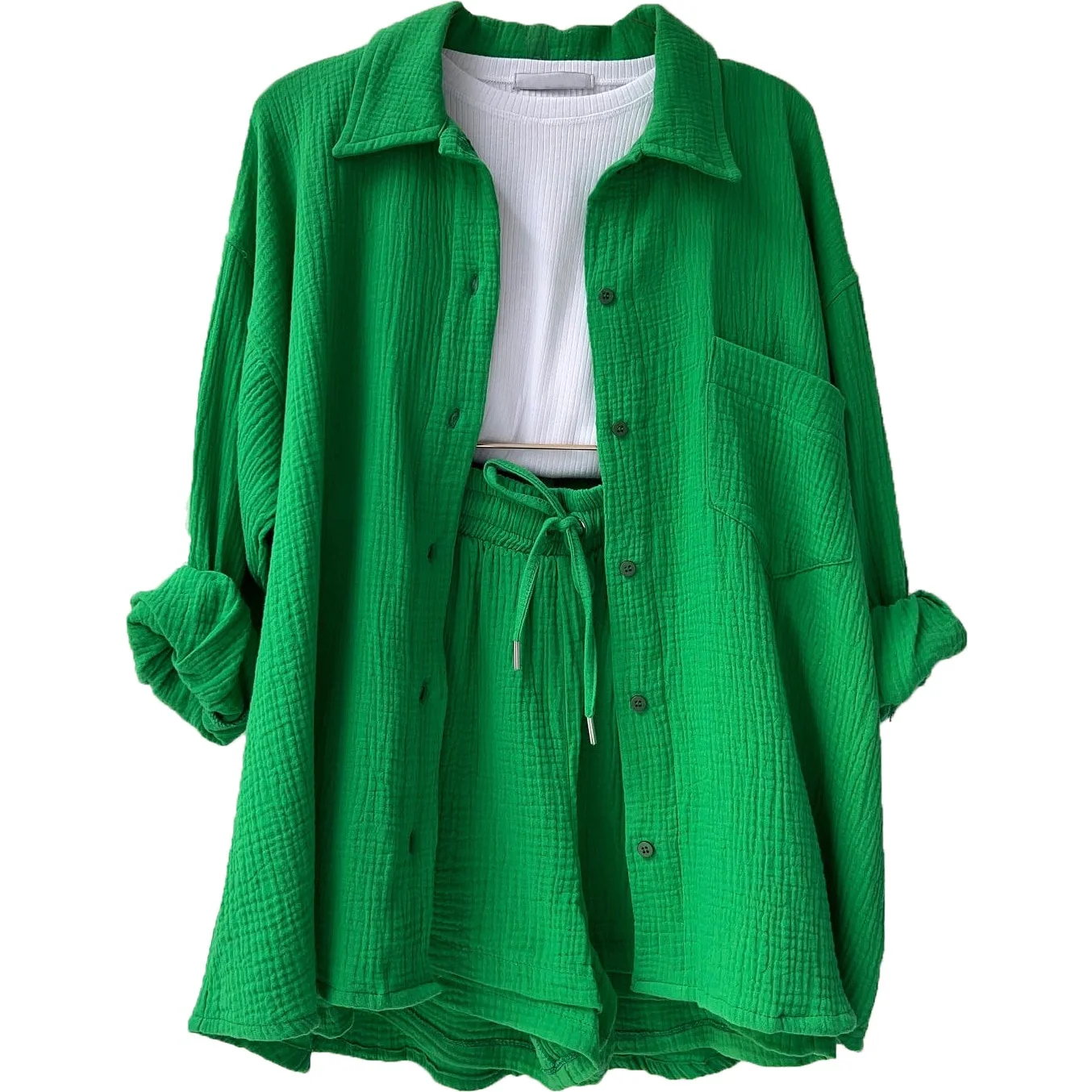 Jolanta | Elegancki bawełniany komplet damski - Image 12
