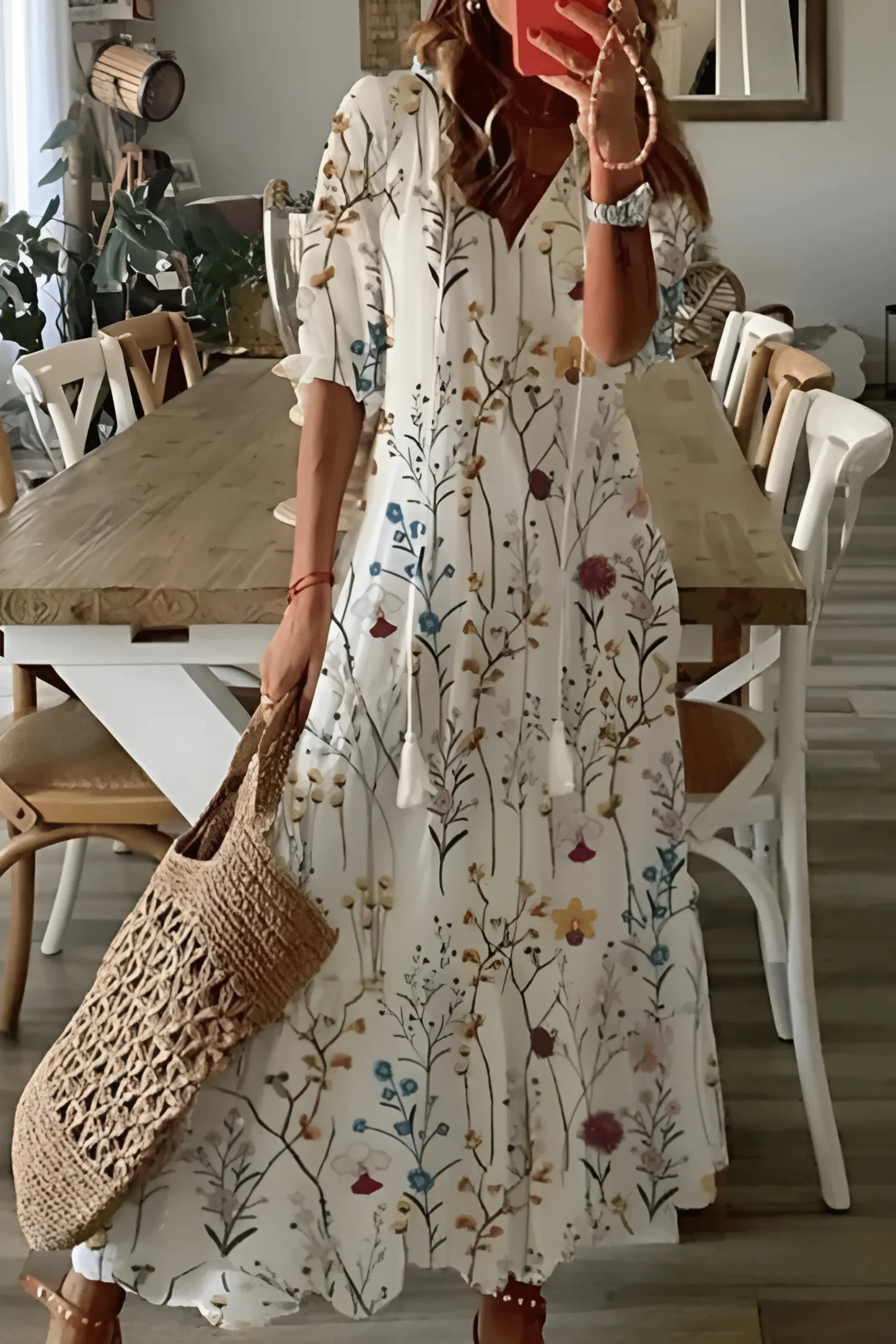 Julia | Lekka sukienka midi damska z nadrukiem - Image 4