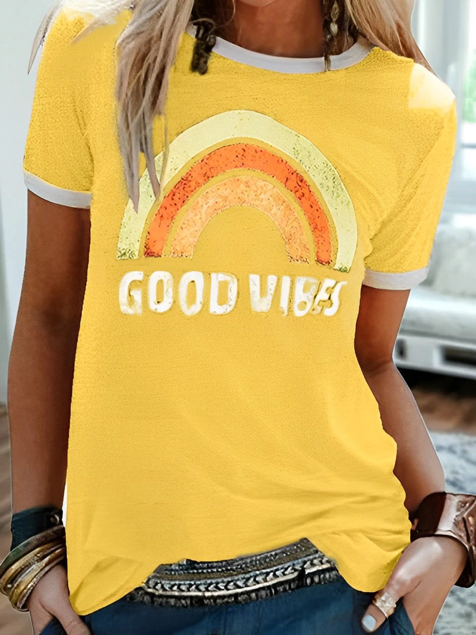 Justyna | T-shirt damski Good Vibes - Image 6