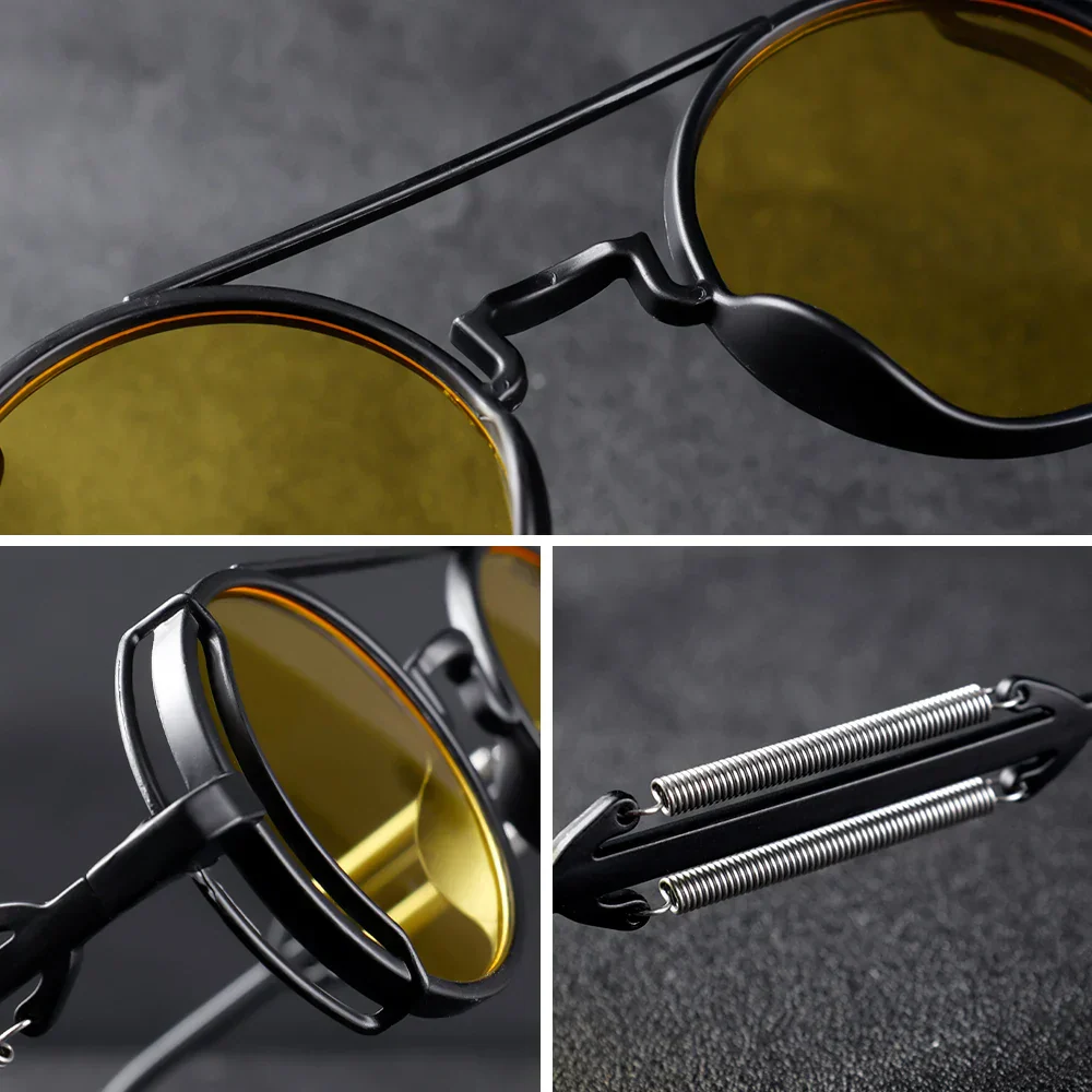 Kacper – Vintage Steampunk Okulary Przeciwsłoneczne - Image 4