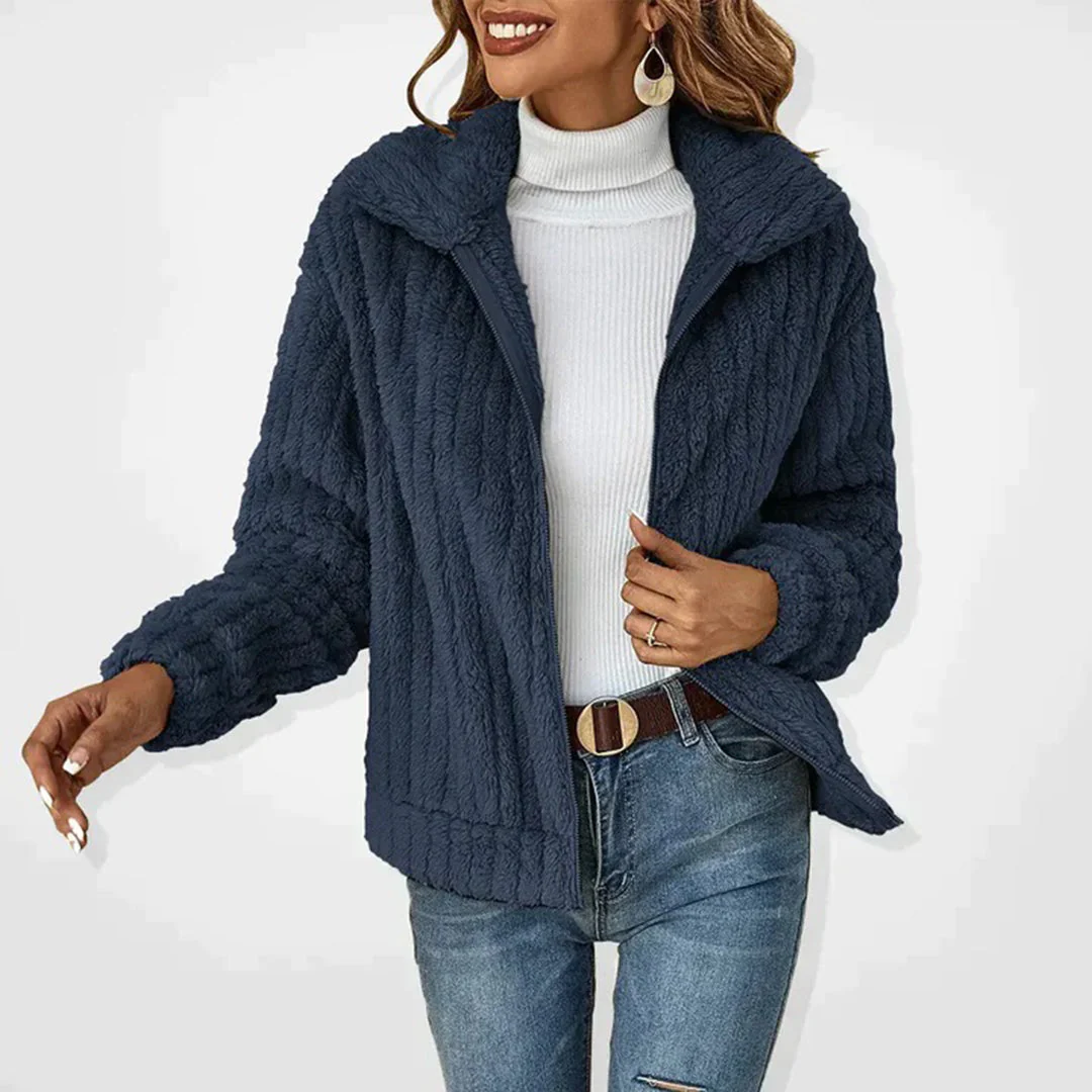 Kinga | Bluza rozpinana damska zimowa z pluszu - Image 4