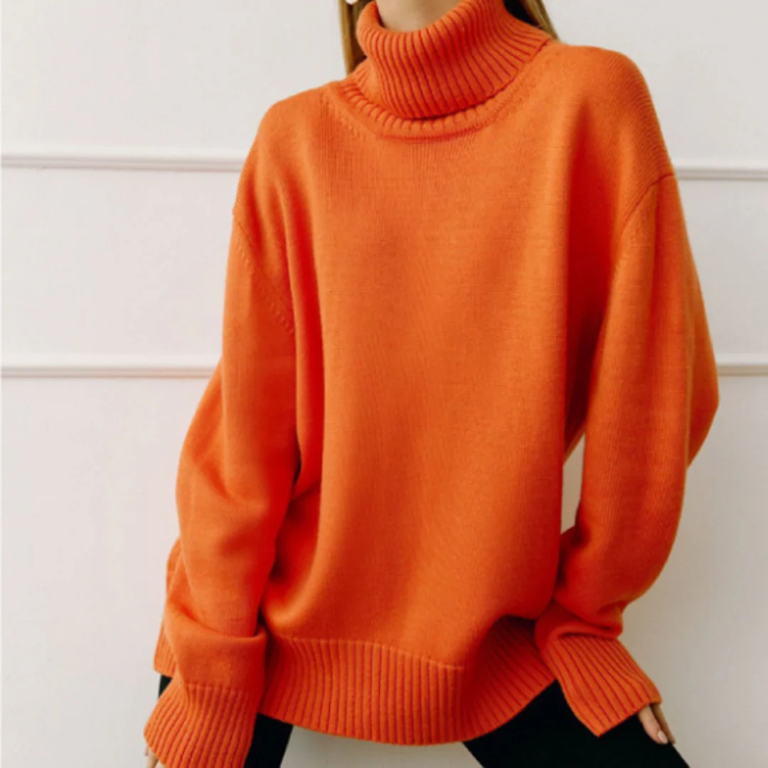 Kinga | Sweter damski z golfem - Image 2