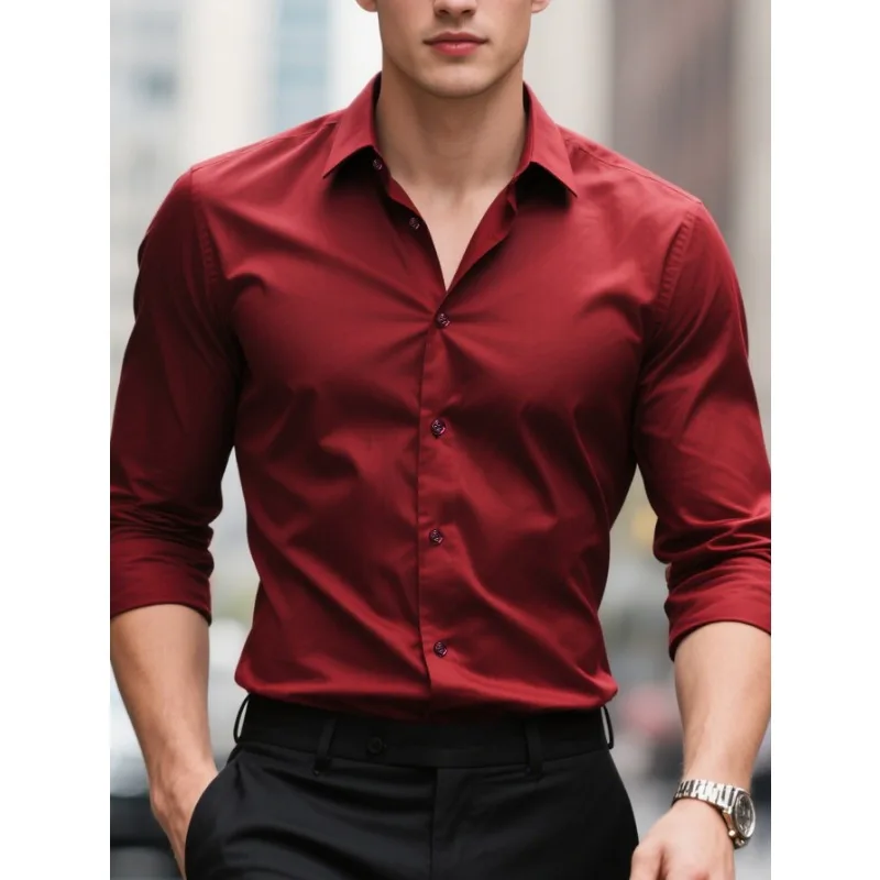 Krzysztof | Koszula męska slim fit zapinana na guziki - Image 8