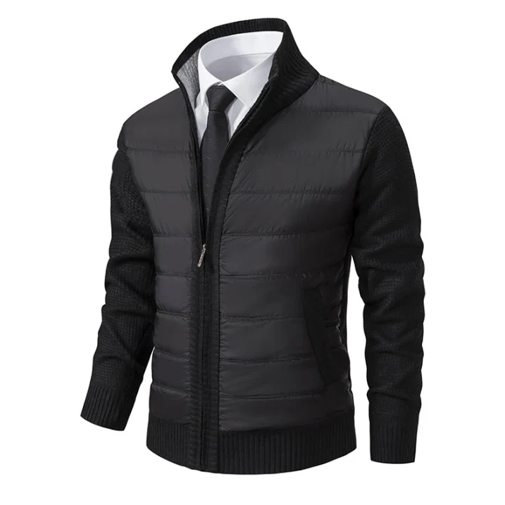 Krzysztof | Kurtka męska zimowa elegancka pikowana - Image 3