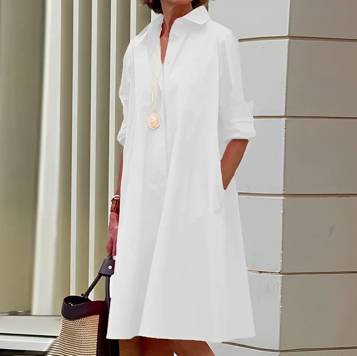 Małgorzata | Elegancka sukienka koszulowa damska - Image 2