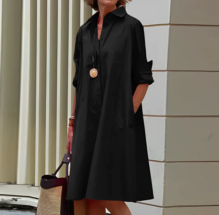 Małgorzata | Elegancka sukienka koszulowa damska - Image 3