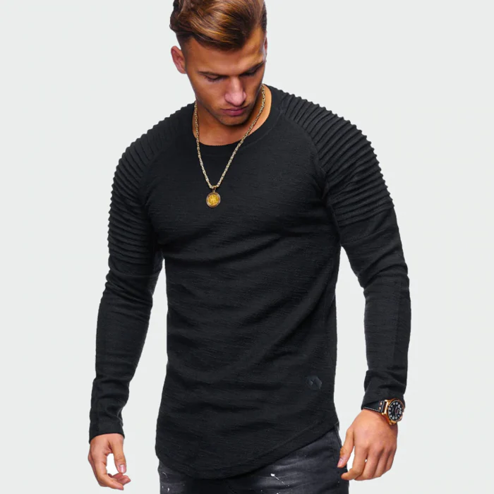 Marek | Bluza męska z długim rękawem bez kaptura - Image 3