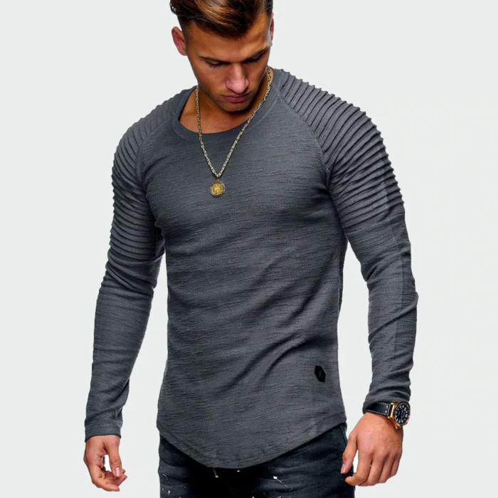 Marek | Bluza męska z długim rękawem bez kaptura - Image 4