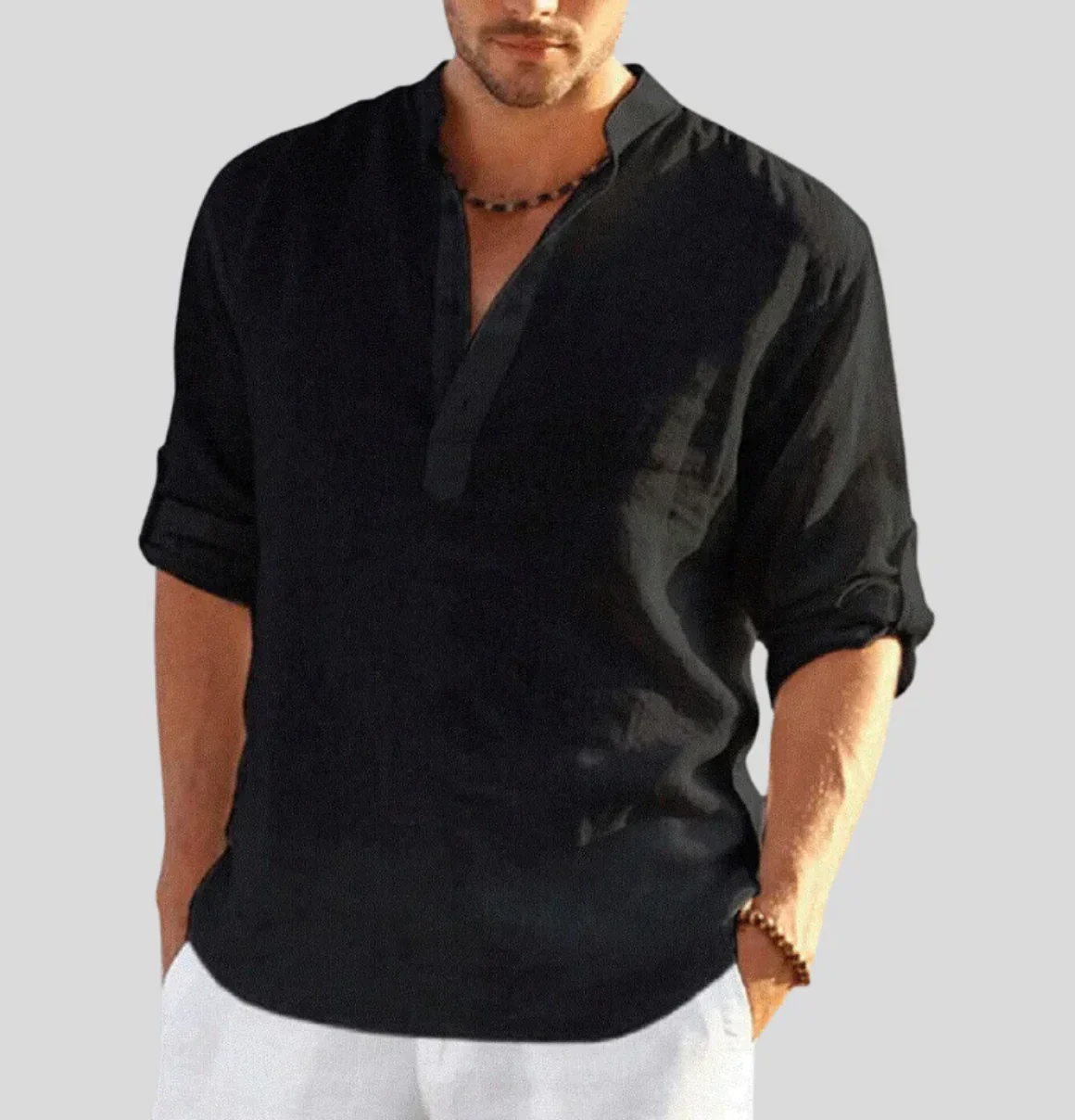 Michał | Elegancka koszula męska z kołnierzykiem - Image 4