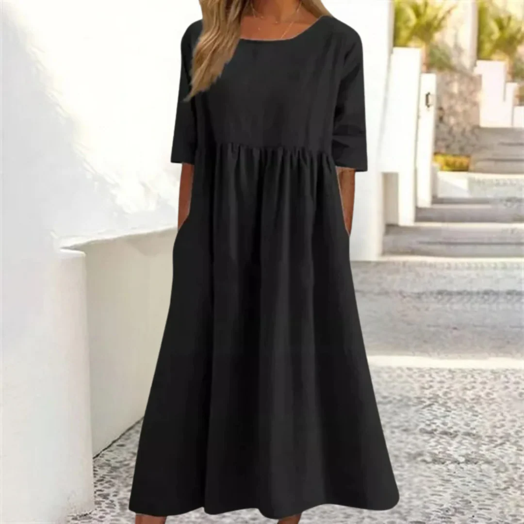 Monika | Sukienka midi damska o luźnym kroju - Image 3