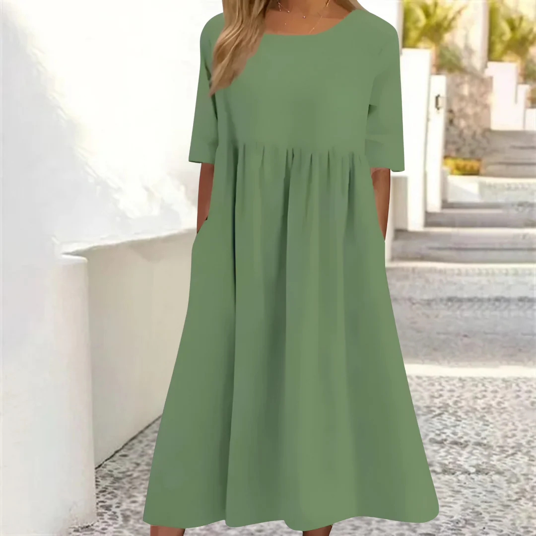 Monika | Sukienka midi damska o luźnym kroju - Image 5
