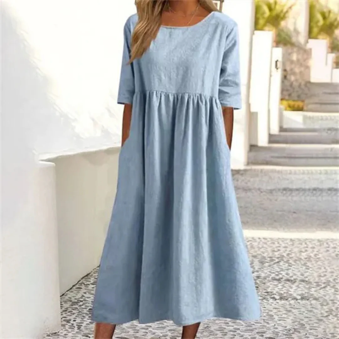 Monika | Sukienka midi damska o luźnym kroju - Image 6